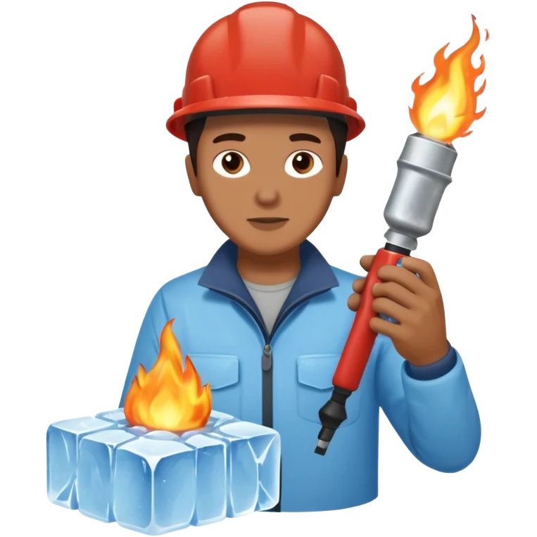 Sculptor blowtorch,Ice. emoji