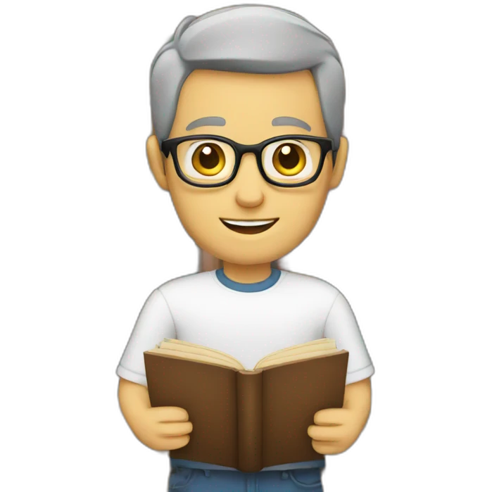 human with many books emoji