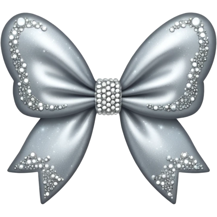 silver sparkling bow emoji