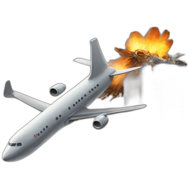 Plane crash in two same towers emoji