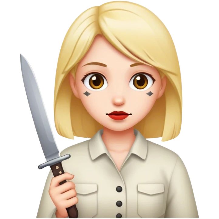 girl with a knife emoji