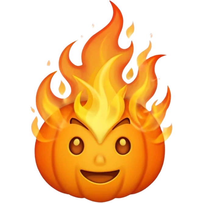 des flammes sans visage emoji