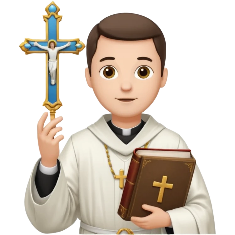 The priest presiding over the wedding emoji