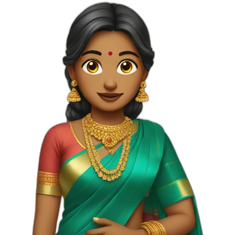 Indian girl in saree emoji