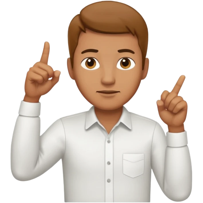 man pointing down emoji