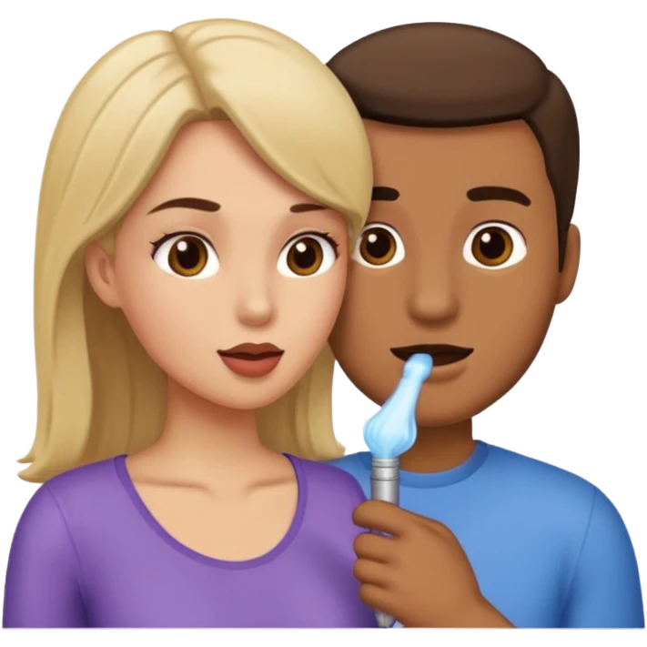 femme en train de faire une fellation à un homme  emoji
