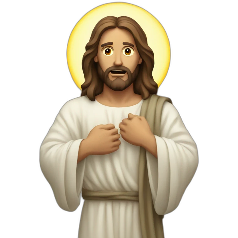 Jesus defeated Satan emoji