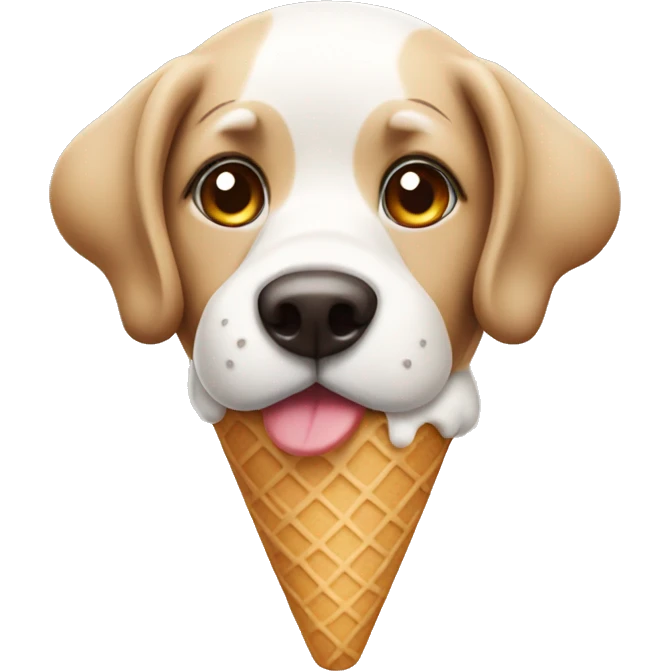 Ice cream dog emoji