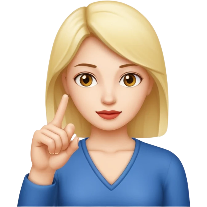 Woman holding the middle finger emoji