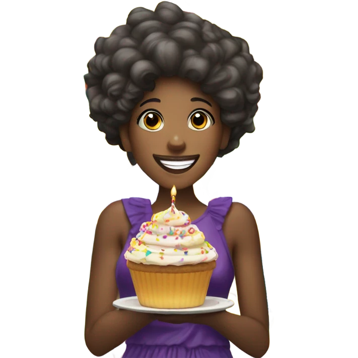 Black girl birthday emoji
