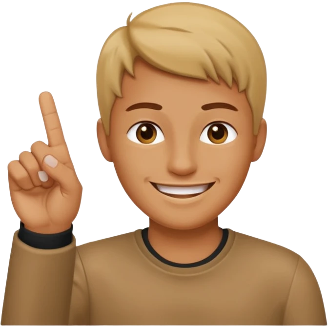 Smiling middle finger emoji