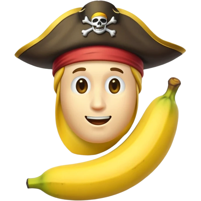  banana with pirate hat  emoji