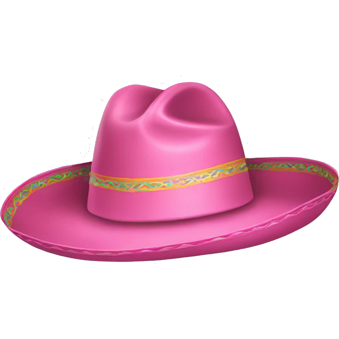 sombrero de vaquera rosado emoji