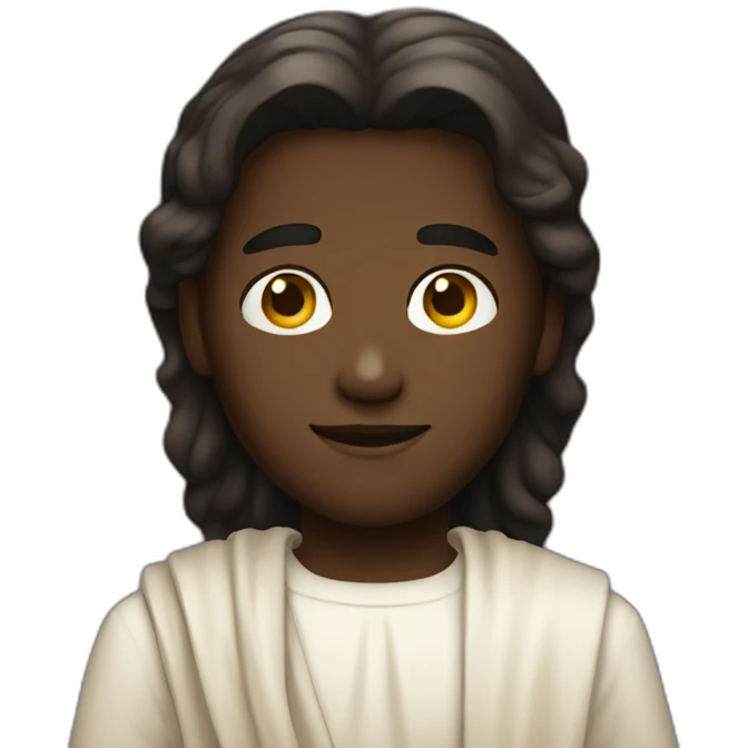 young jesus with dark skin emoji