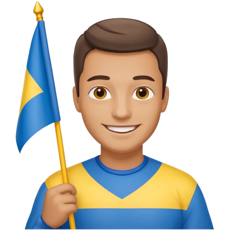 The Ukrainian man with flag emoji
