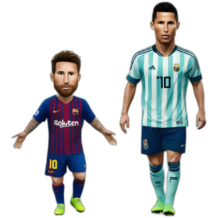 Ronaldo marche sur messi emoji