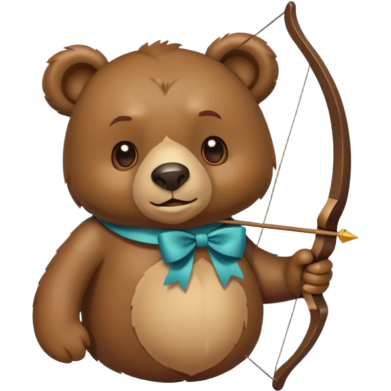 Bear with a bow emoji
