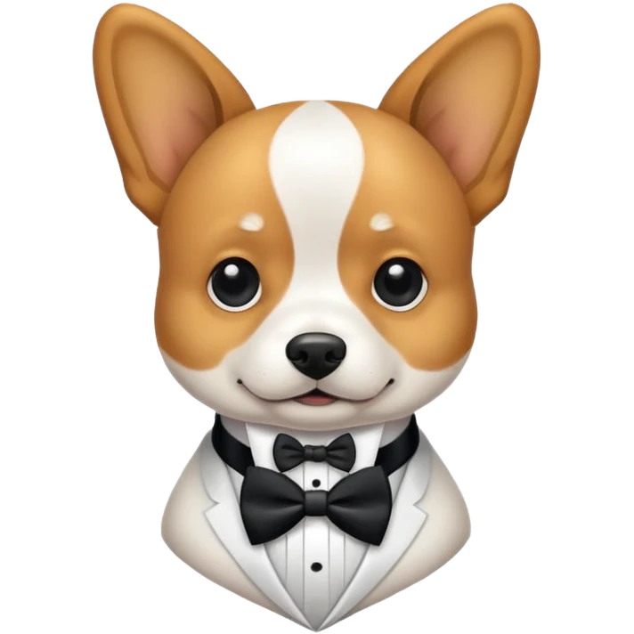 Dog in a tux emoji