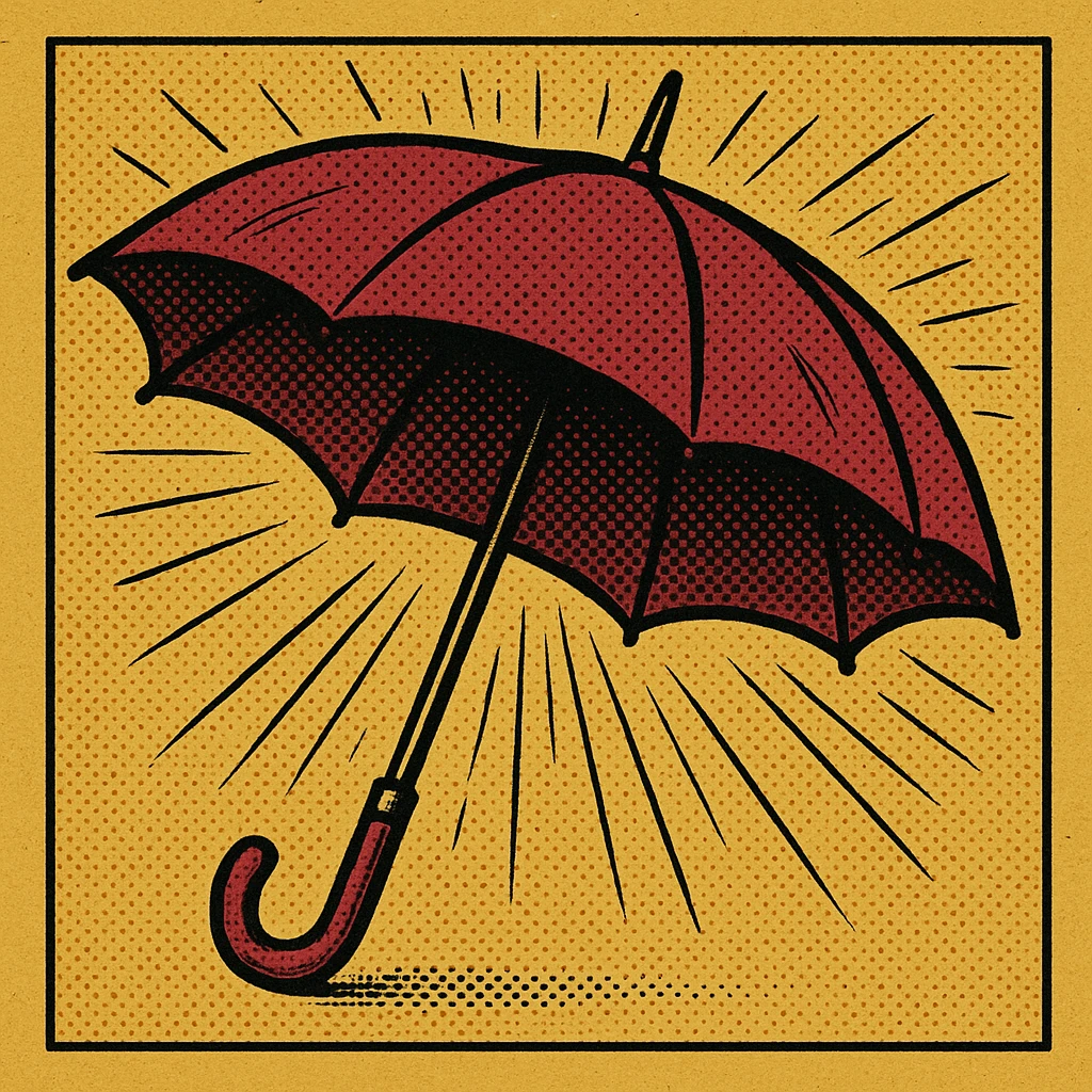 burgundy umbrella emoji
