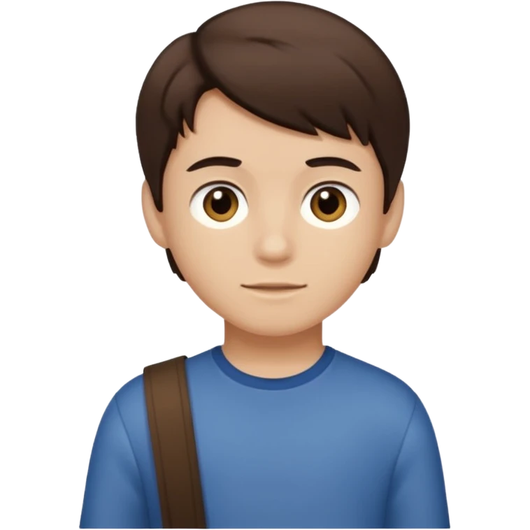 Dark brown hair, light bronw skined and is a boy emoji