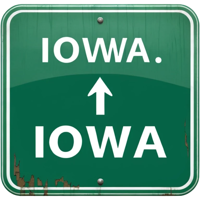 letrero de carretera que diga IOWA emoji