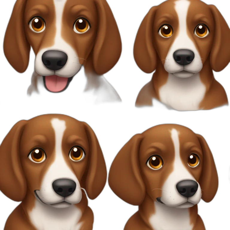 two brown daschhund emoji