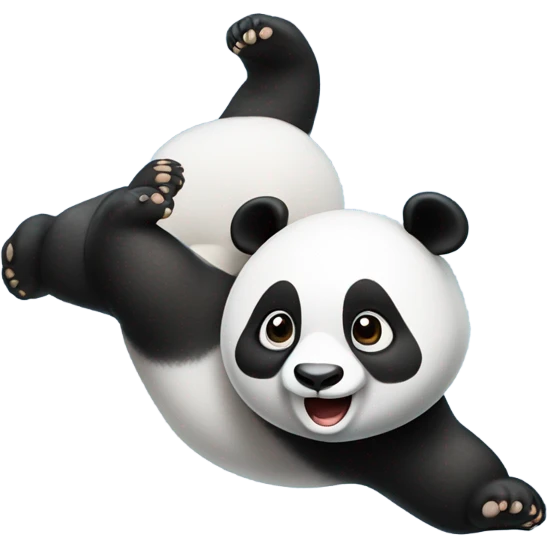 Panda doing flips emoji