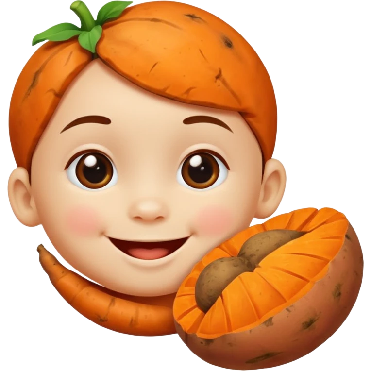 baby and sweet potato emoji