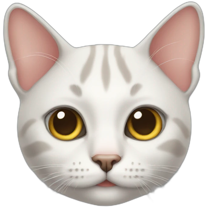 Shaved cat emoji