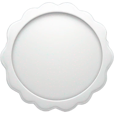 shape of a single circular white badge that has scalloped edges  emoji