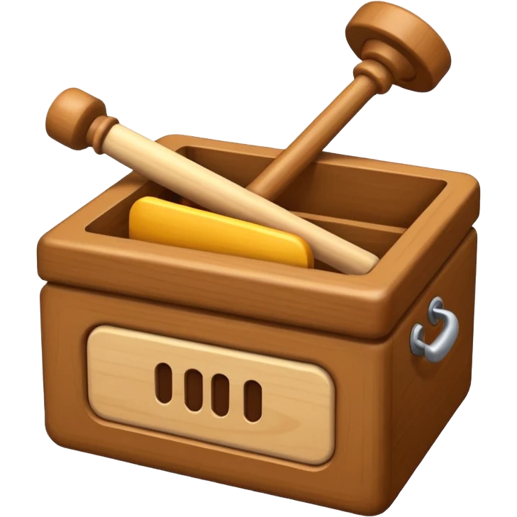 wooden instument toy emoji