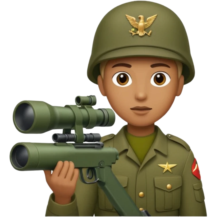 
solder with anti-tank missile system emoji