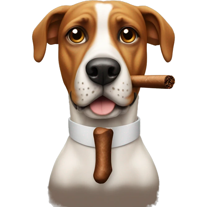 Dog with cigar emoji