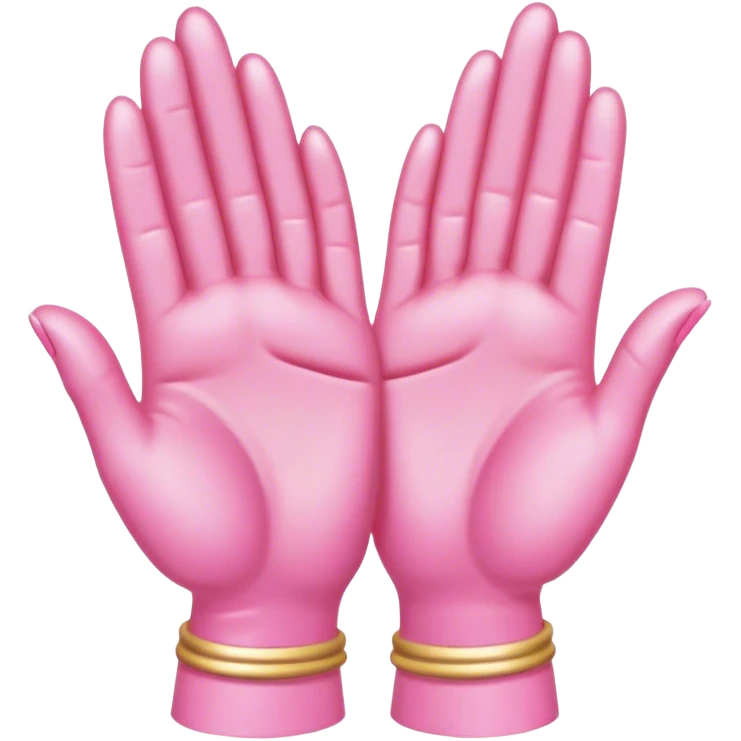 Pink prayer hands light gold emoji