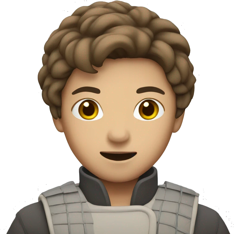 Asian Fencer with brown hair  emoji