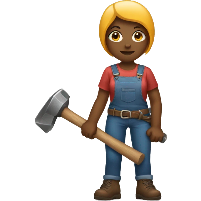 woman holding hammer emoji