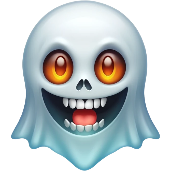 Ghost with fangs emoji