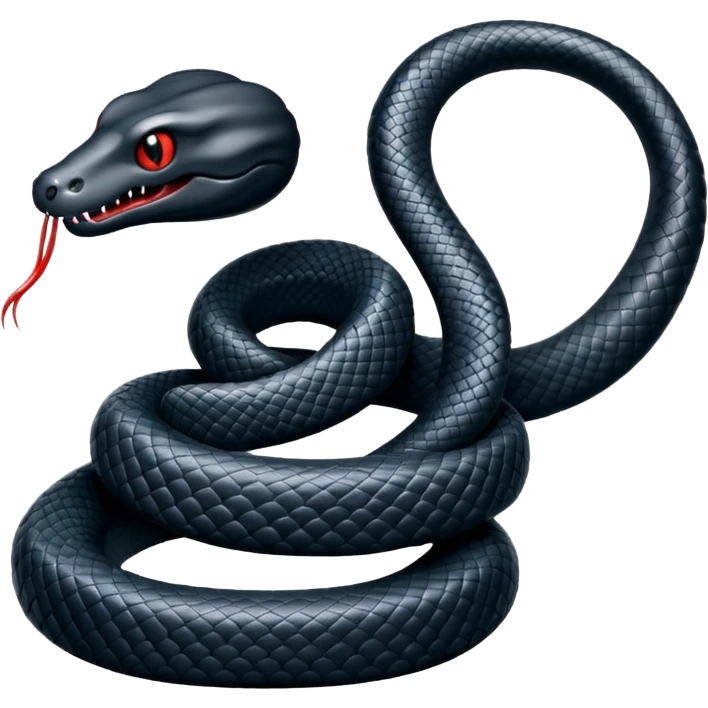 Una vibora negra emoji