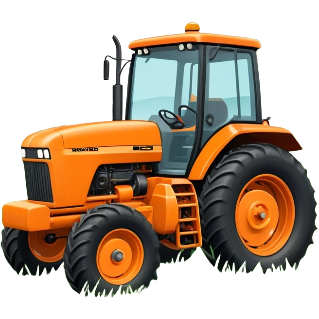 Howard EHD 180 (2019) – Cinematic-realistic Howard EHD 180 slasher, its bright orange frame mounted to a roaring tractor. The spinning blades cut through overgrown paddocks with ease, leaving a neat trail of freshly cut grass behind as birds scatter into the sky. emoji