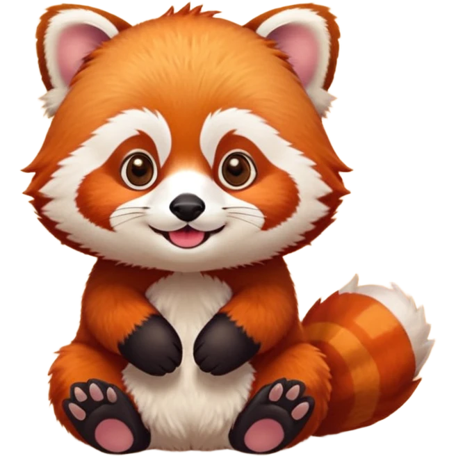 red panda saying good morning emoji