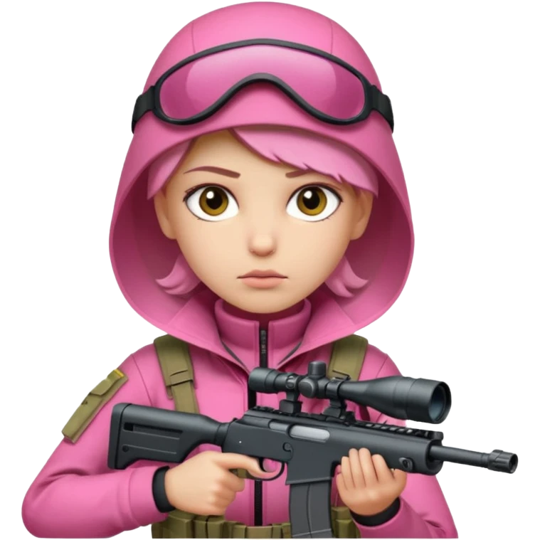 Pretty pink sniper emoji
