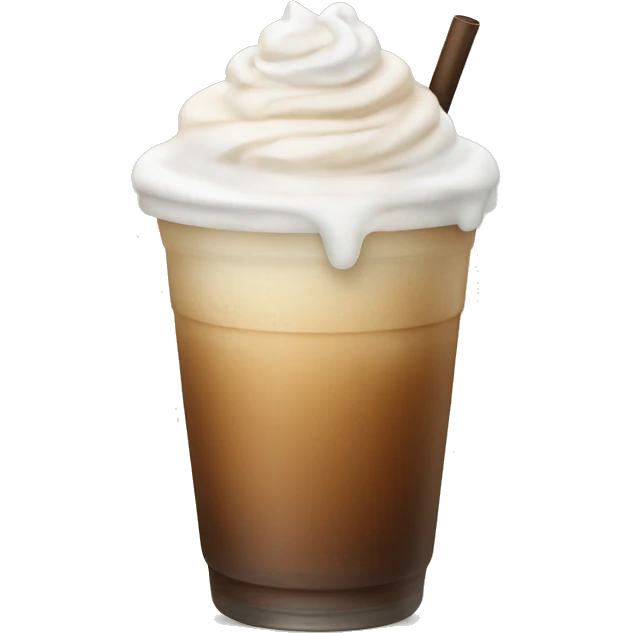 Iced latte with cold foam emoji