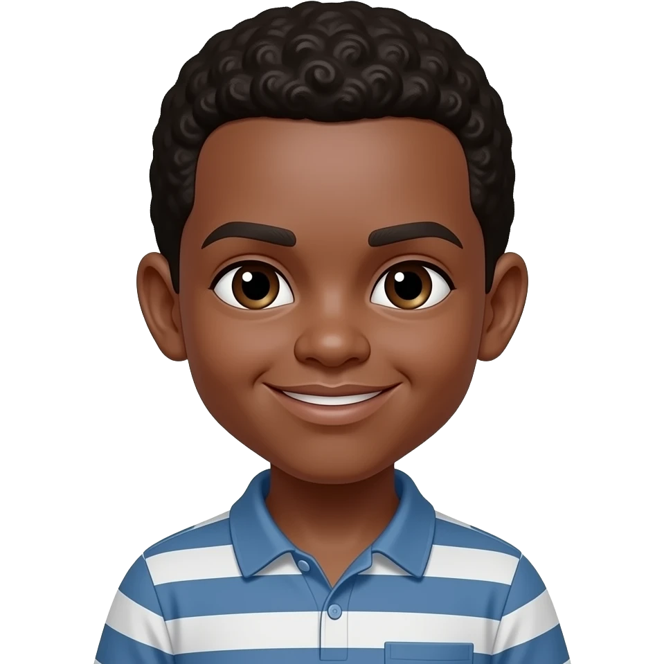 A black kid emoji