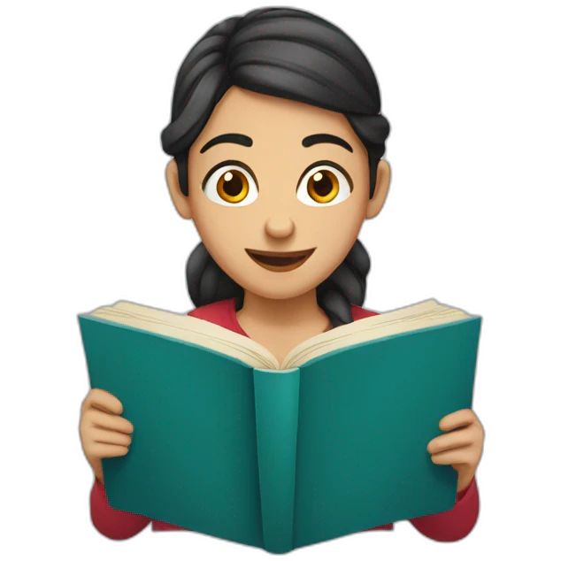 Armenian teenager reading book emoji