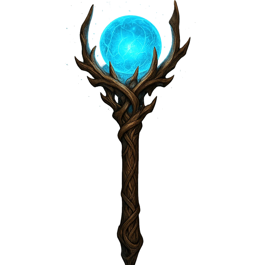 fantasy style magical glowing detailed staff emoji