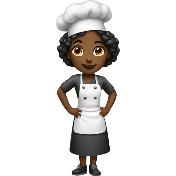 Black girl baker emoji