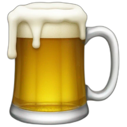 A Mug of beer on santa's dress emoji