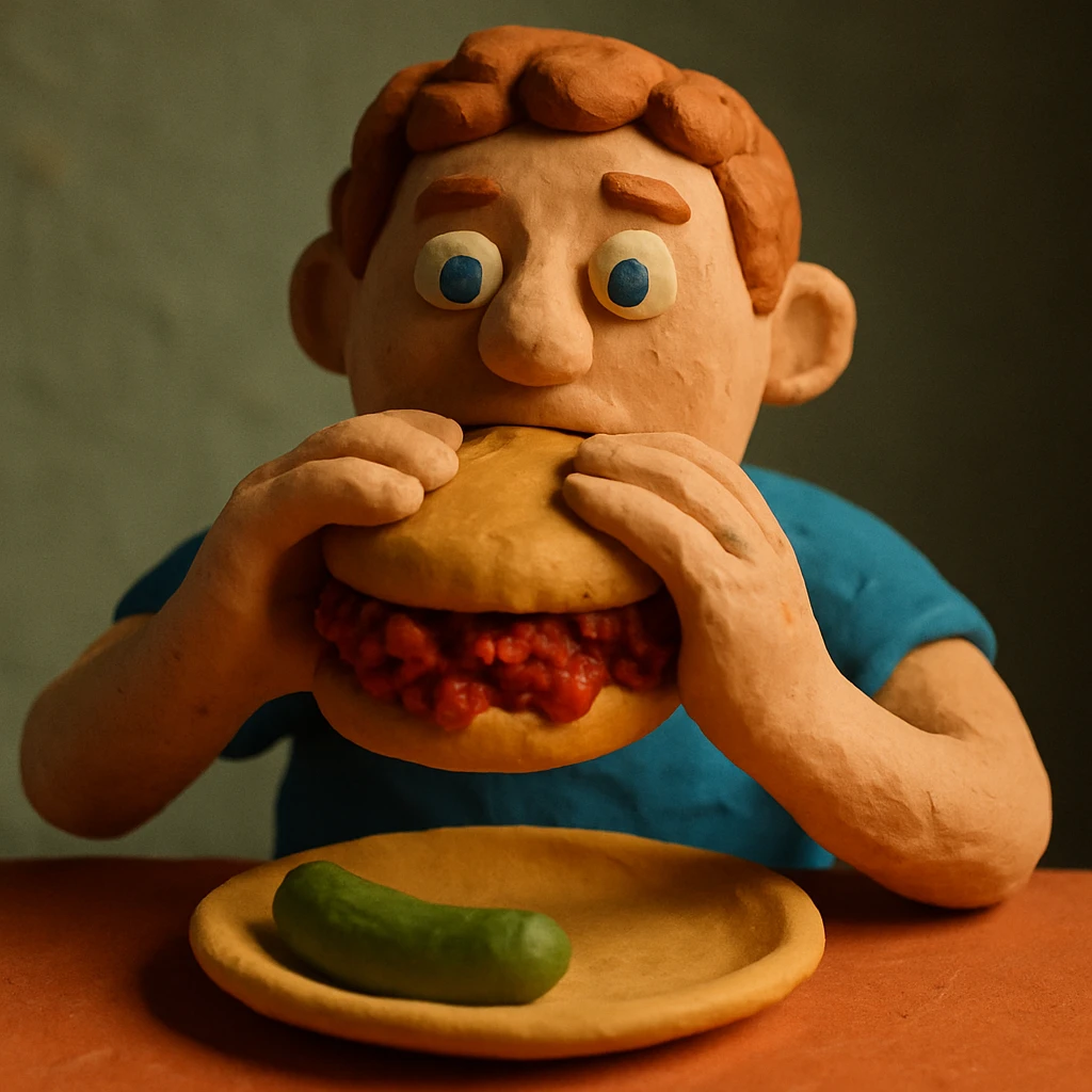 person eating sloppy joe emoji