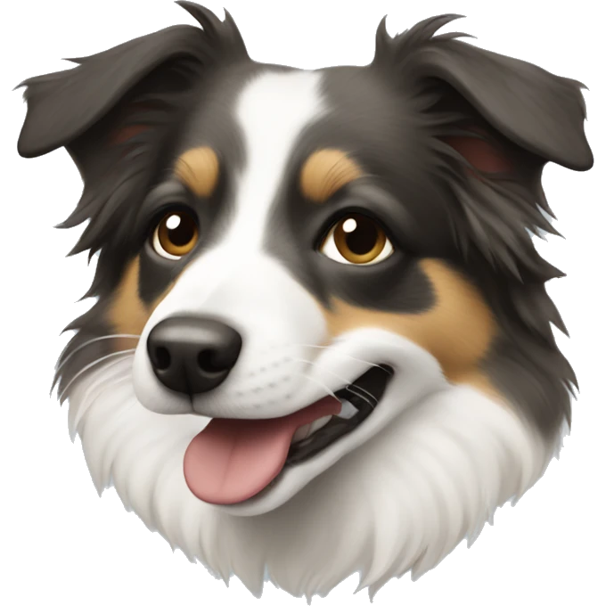 Kissing mini Aussie dog  emoji