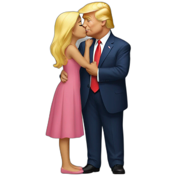 trump kissing his daughter, positivity, inclusiveness emoji